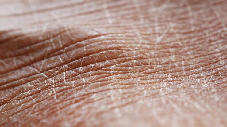 Close Up of Dry, Wrinkled Skin