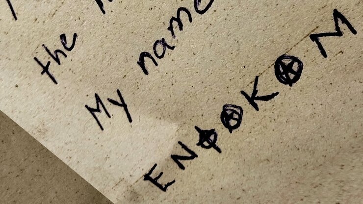 Animazione del messaggio inquietante del serial killer Zodiac