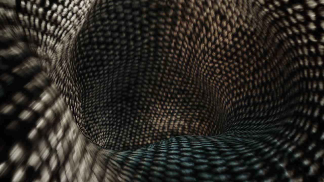 Snake Tunnel, Reptile Skin Texture, Seamless Looped Visuals, VJ Loop