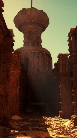 antiguas ruinas en un entorno desértico
