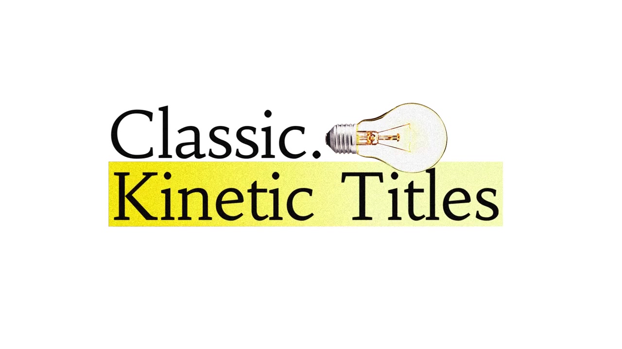 Animated Classic Kinetic Titles with a Lightbulb Icon