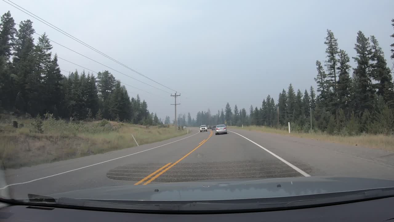 북미에서 자동차를 운전할 때의 하이퍼랩스 뷰, 대시 캠 영상