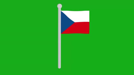 czech flag waving loop animation