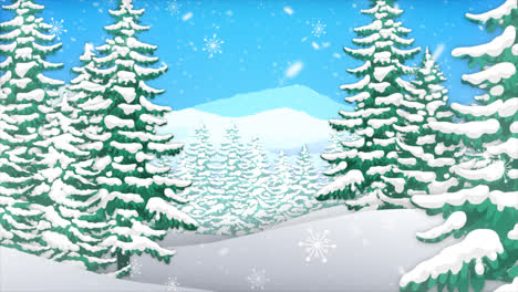 Elemento-De-Diseño-De-Nieve-De-árbol-De-Navidad-Animación-En-Bucle-Sin-Interrupción-Fondo-Transparente-Con-Canal-Alfa