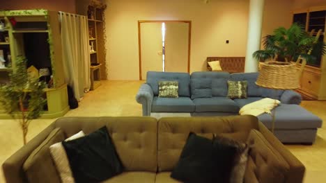 modern furniture showroom: stylish sofas and home decor