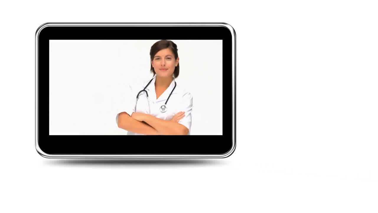 Montagem de médicos e enfermeiros posando