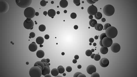 bolas 3d rebotando en el fondo gris. bolas abstractas patrón de fondo