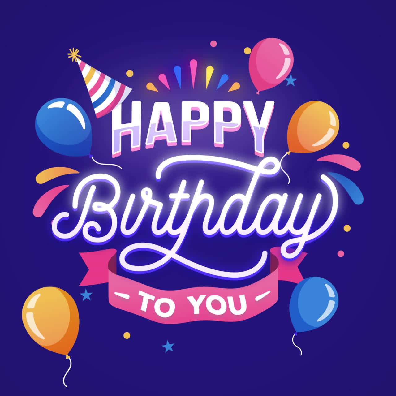 feliz cumpleaños diseño gráfico