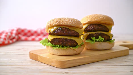 hamburger-or-beef-burgers-with-cheese---unhealthy-food-style