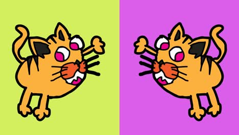 kids drawing pop art seamless background with theme of cat