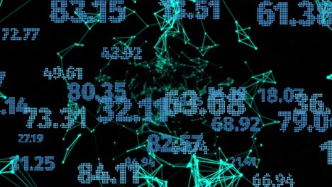 animation du traitement des données financières dans le monde entier avec des connexions