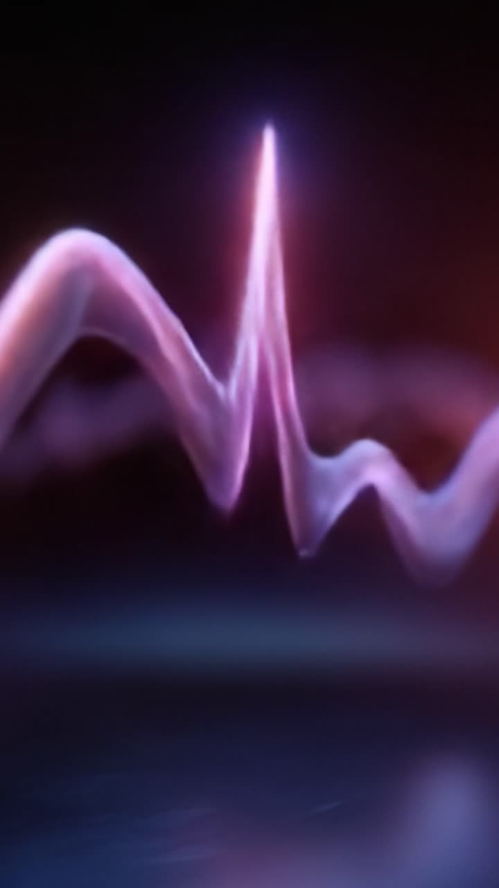 Abstract Visualization of a Sound Wave Representing Audio Frequencies with Vibrant Colors and Fluid Motion in a Dark Background Setting