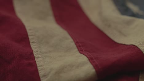 detail of american flag with 13 stars of the revolution