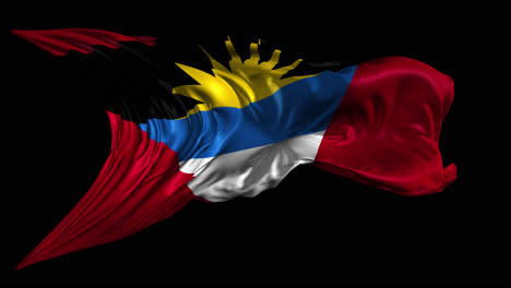 bandera de antigua y barbuda que se agita