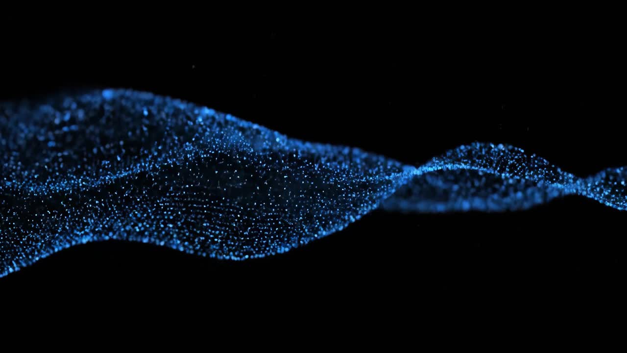Abstract Blue Particle Wave