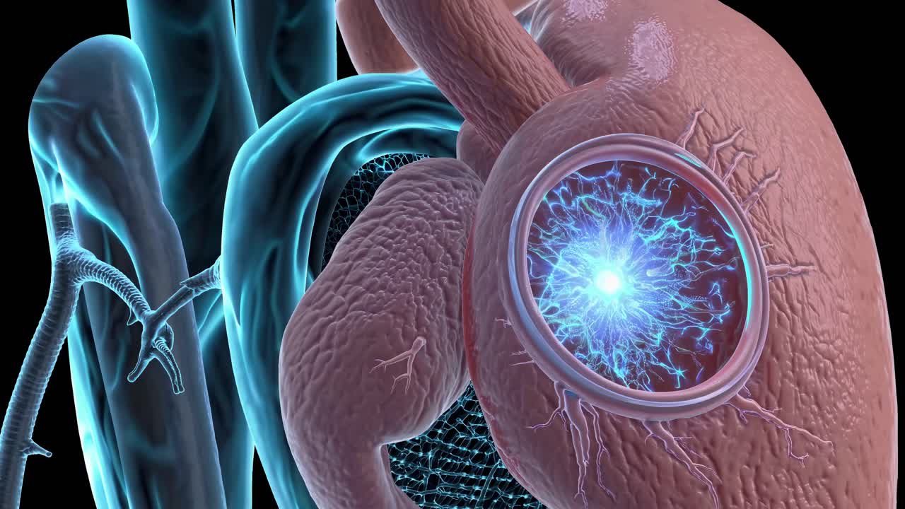 3D Medical Illustration of the Human Heart