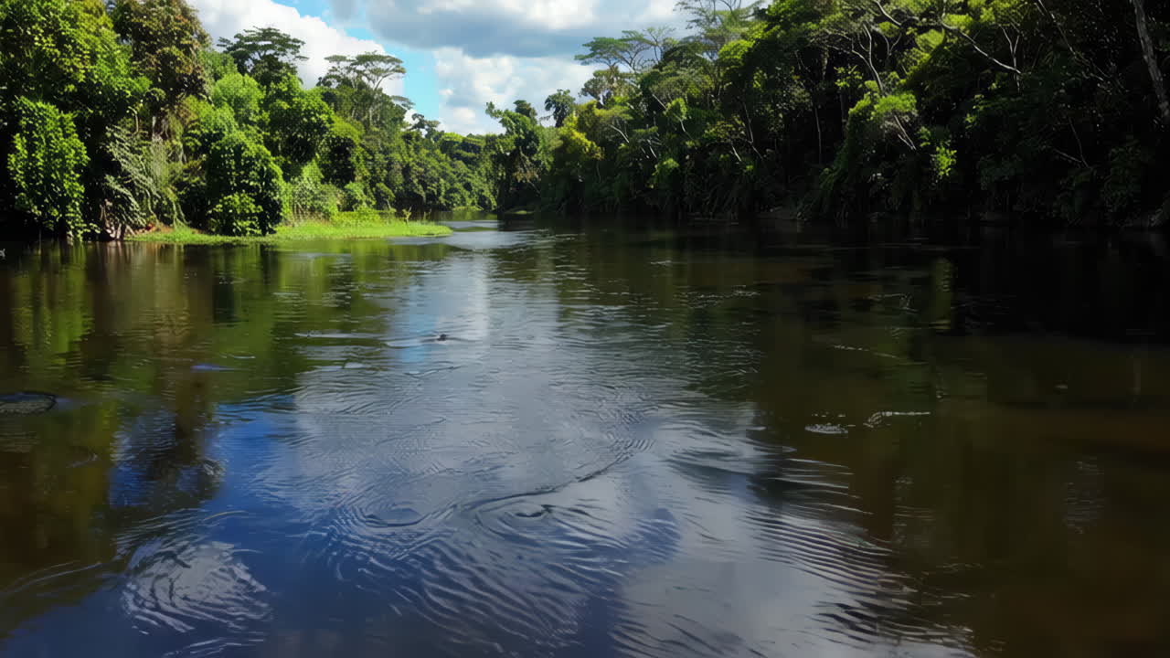 Amazon River Rainforest Scenery