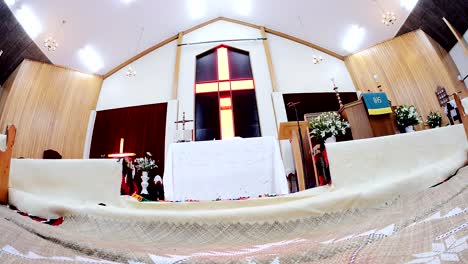 toma de un lugar de celebración de bodas o capilla