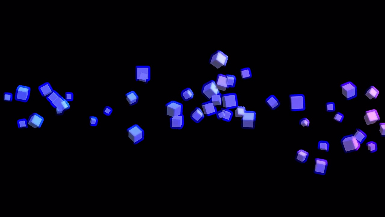 Burst cube Particles. 1080p - 30 fps - Alpha Channel (4)