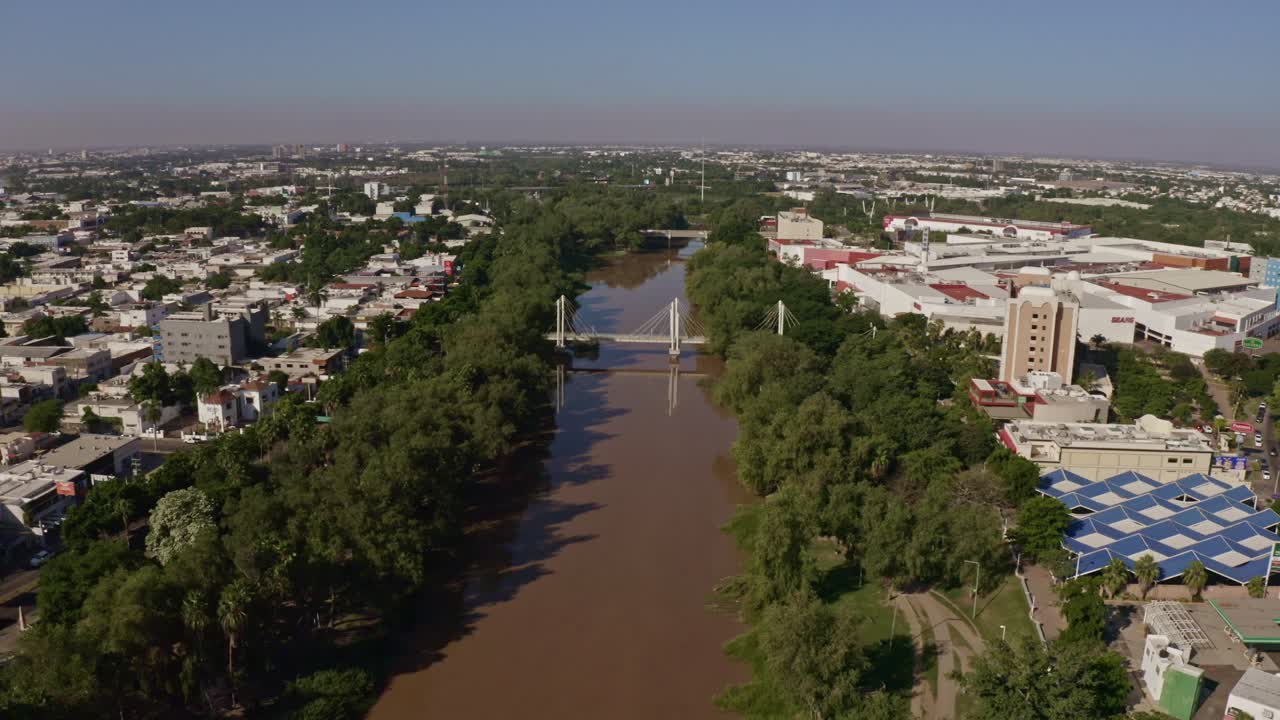 drone shot of the city of Culiacán, Sinaloa, Mexico