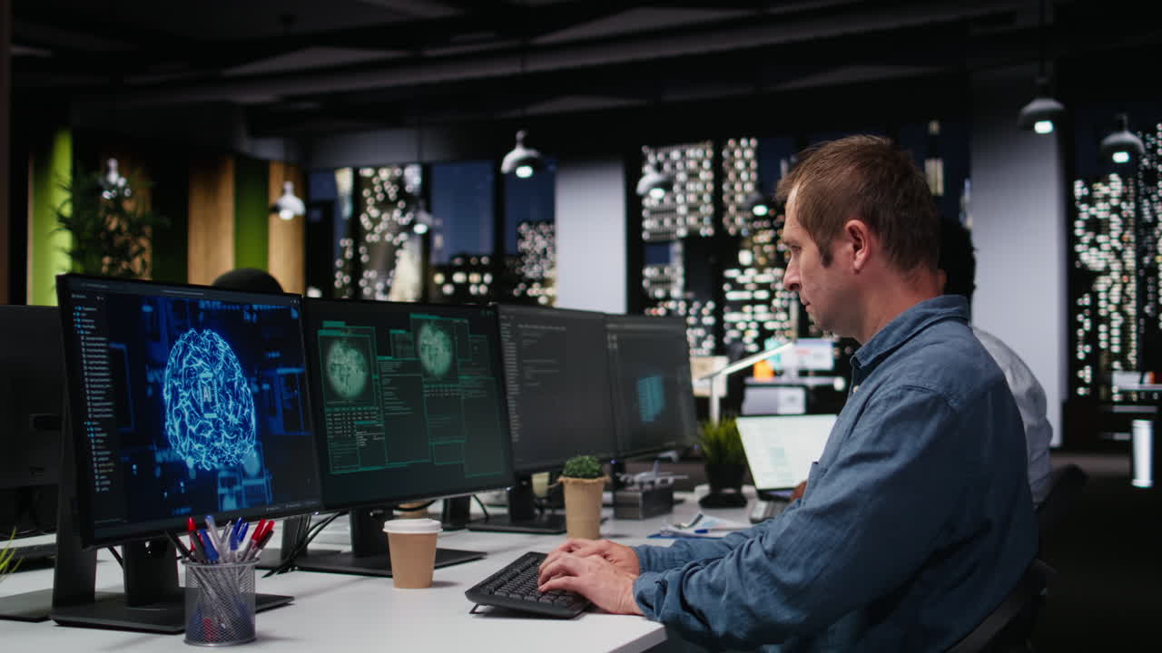 Programmer Reacts to System Hacked Message While Working Late