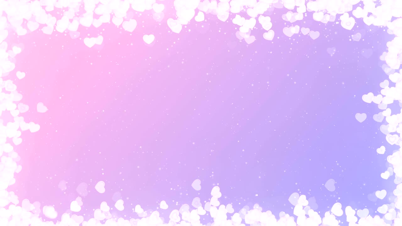 marco de video del día de san valentín con corazones voladores de fondo.