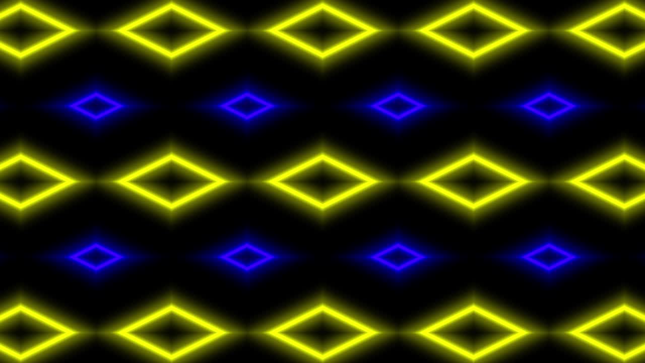 Neon geometric pattern illumination animation motion graphics