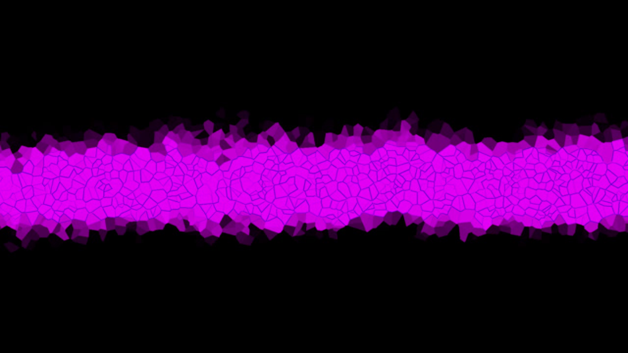 검은색 배경에 크리스탈 구조와 함께 에너지 전송 파동