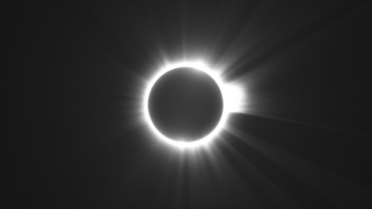 Sun, Moon and earth aligned for Total Solar Eclipse