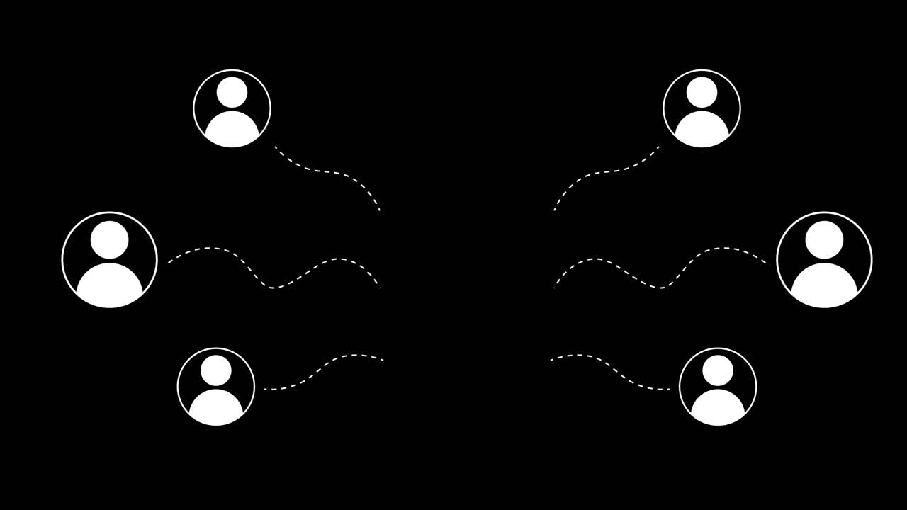 Animated Phone Call Icons and User Profiles on Black Background