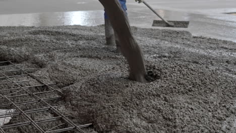 pouring concrete floor