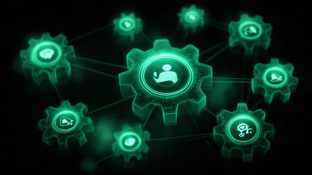 Interconnected Digital Ecosystem: Exploring the Role of Technology, Communication, and Automation in Modern Interfaces with an Emphasis on User Engagement through Gear Systems and Symbolic Indicators