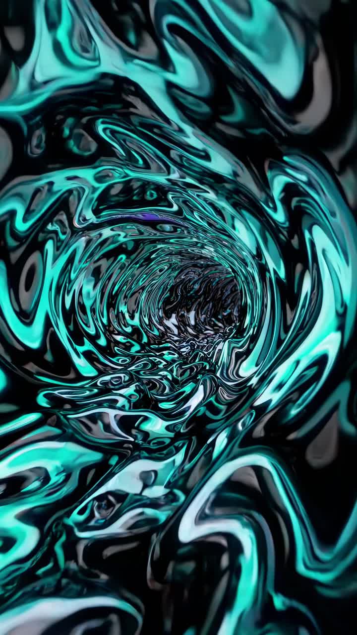 Abstract Swirling Metallic Vortex Tunnel