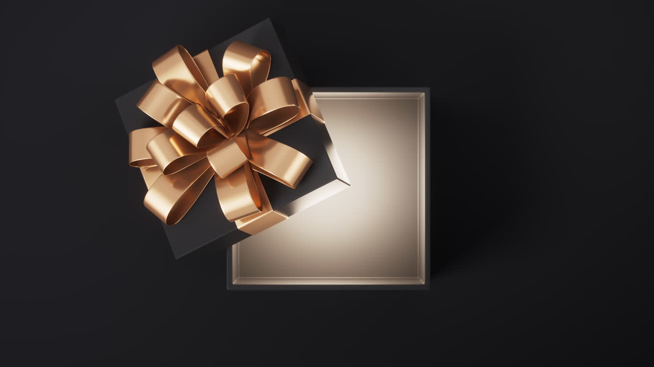 Scatola regalo che si apre, festival e celebrazioni, rendering 3D