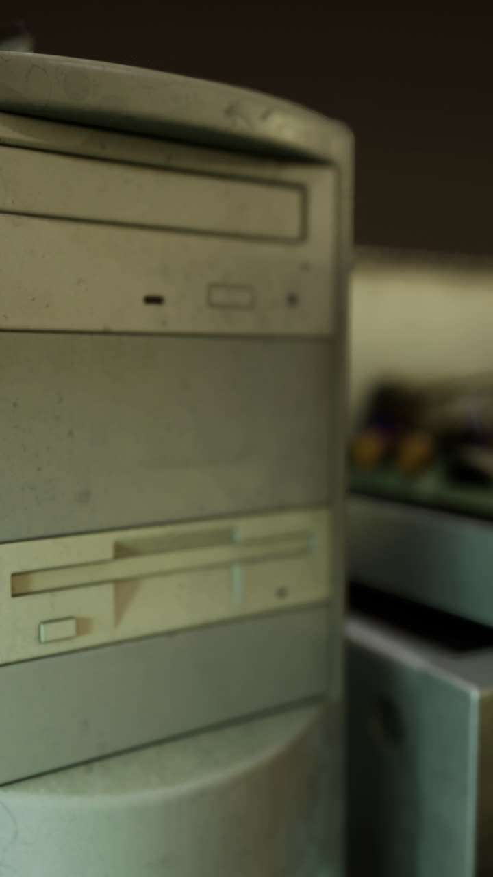 Vintage technology collection showcasing retro computer and audio equipment