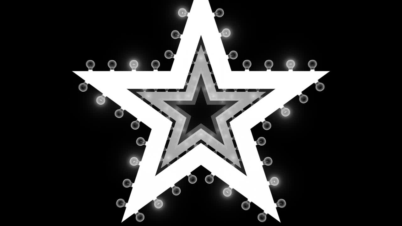 Star shaped sign with an alpha channel. Loops Seamlessly.