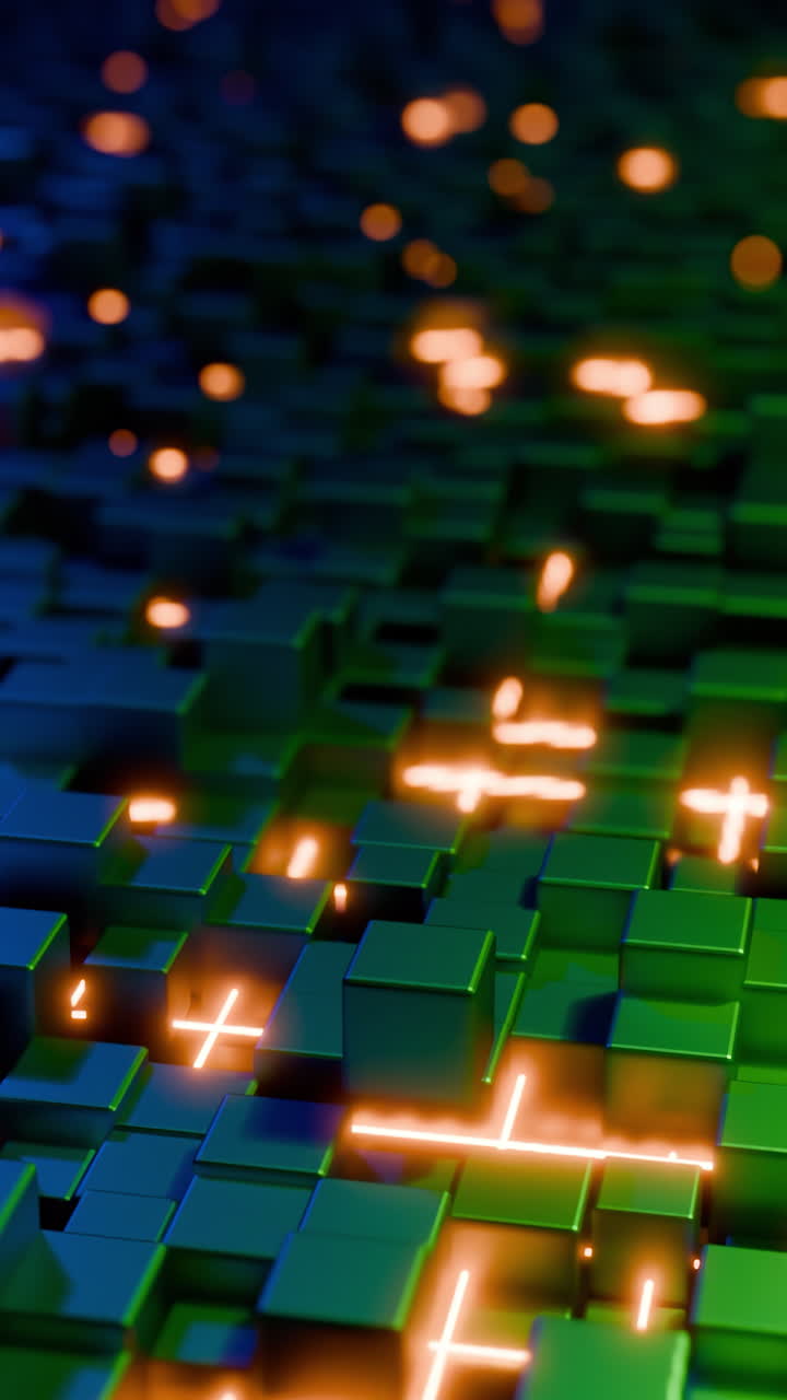 patrón geométrico abstracto de cubos brillantes