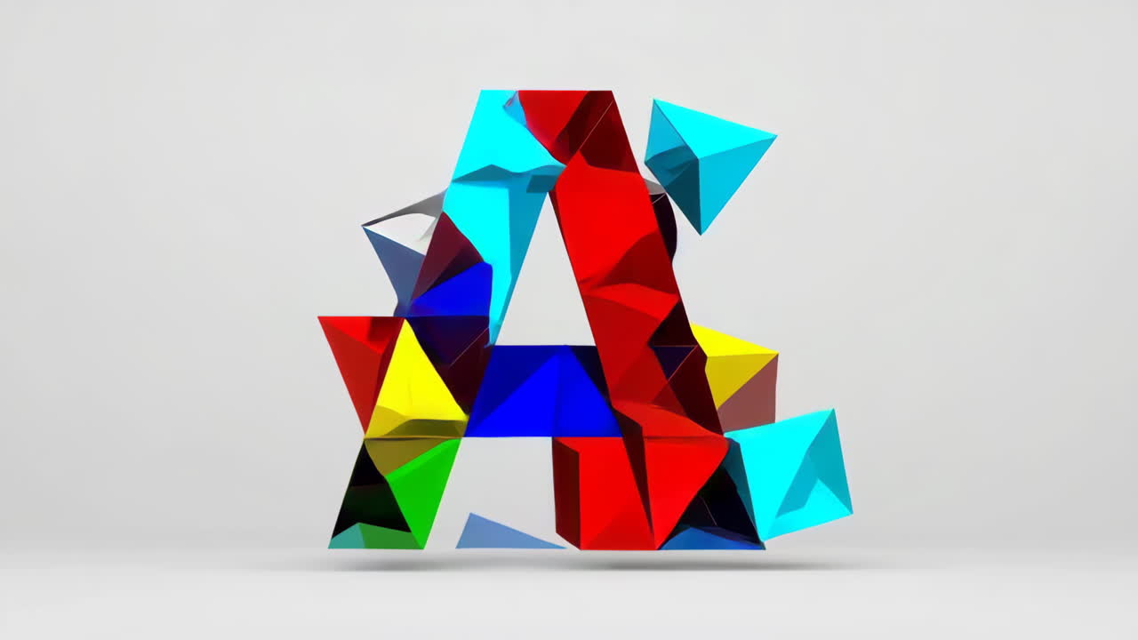 Colorful Geometric Letters A and B