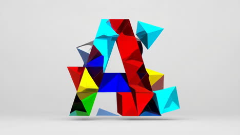 colorful geometric letters a and b
