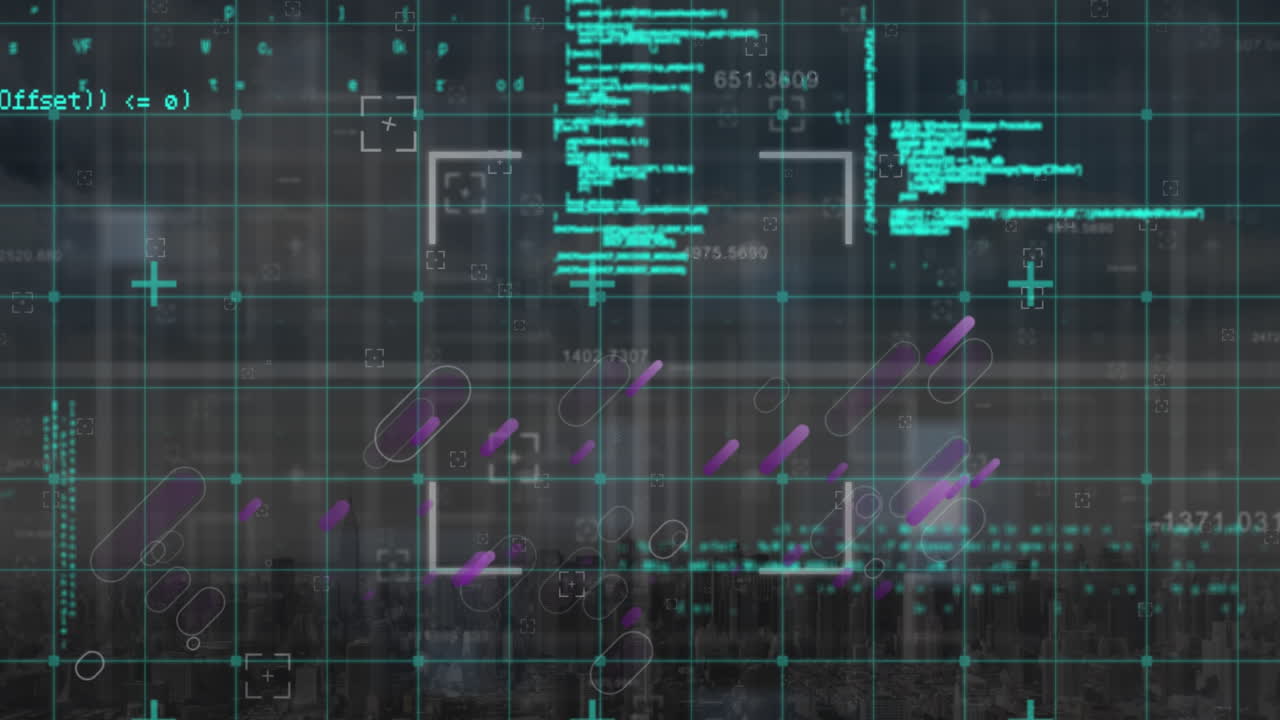 animation der datenverarbeitung über formen