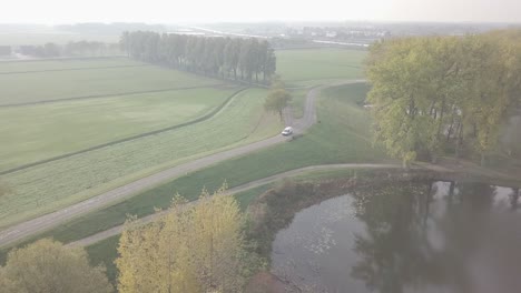 Aerial-footage-of-the-misty-road-in-4K-and-DLog-Color-Profile