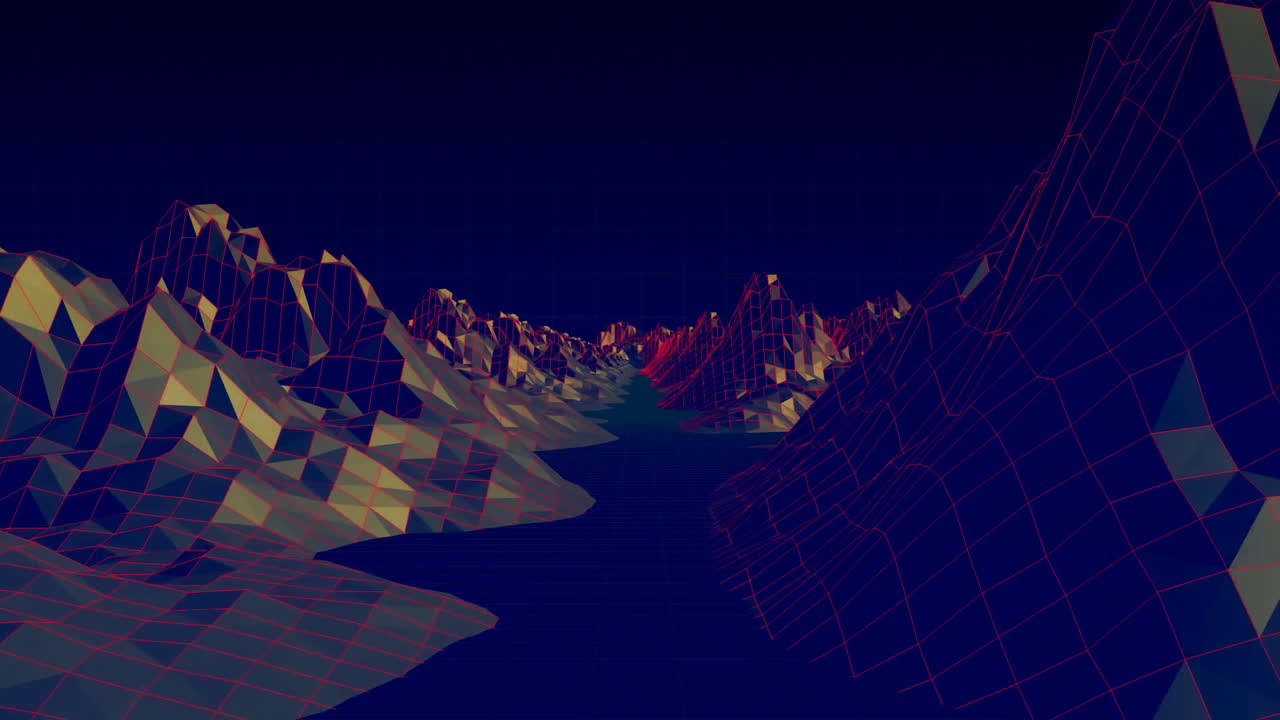 Digitally generated video of mountain