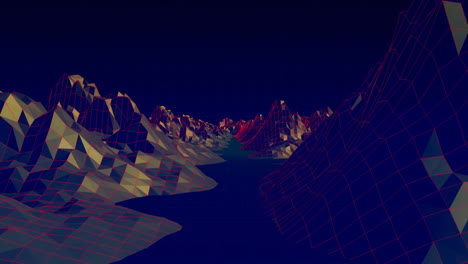 digitally generated video of mountain