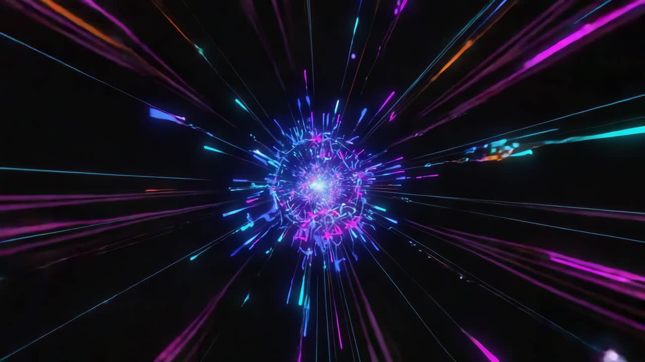 túnel de neón abstracto