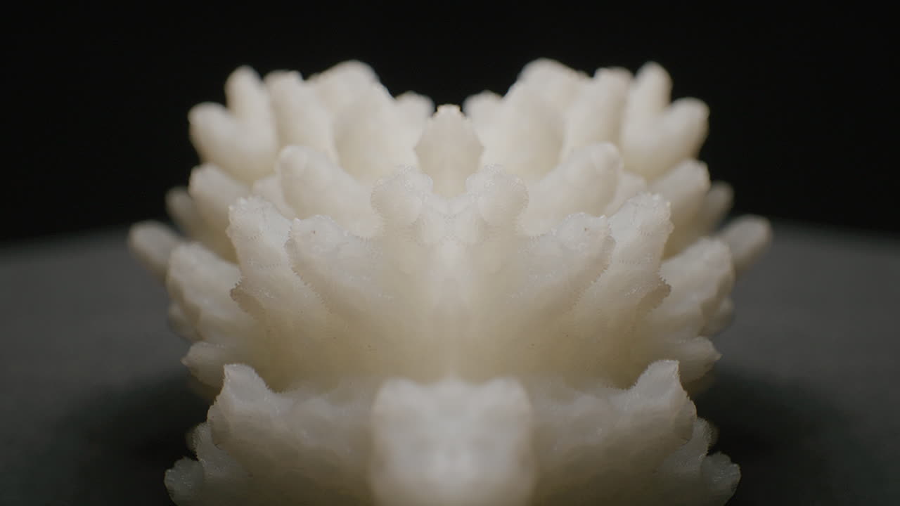 3D Printed White Mineral-Like Structure