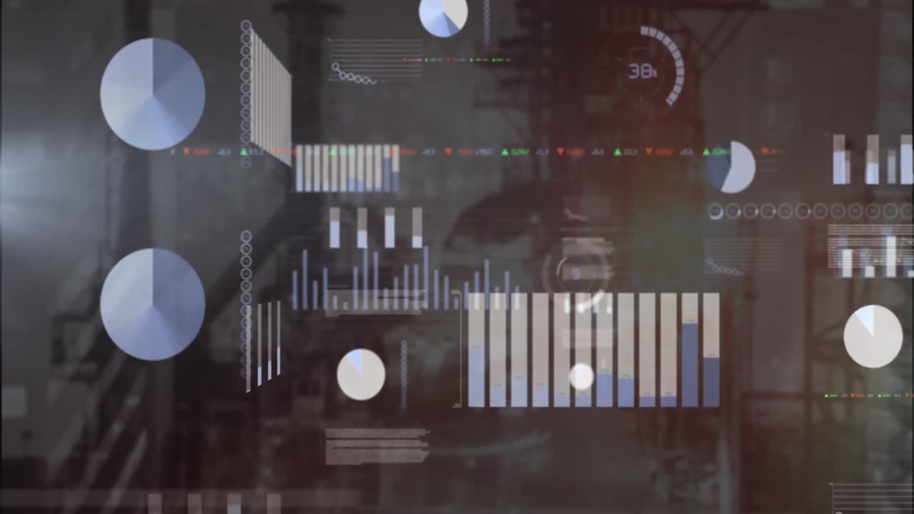 animación del procesamiento de datos en el sitio de construcción