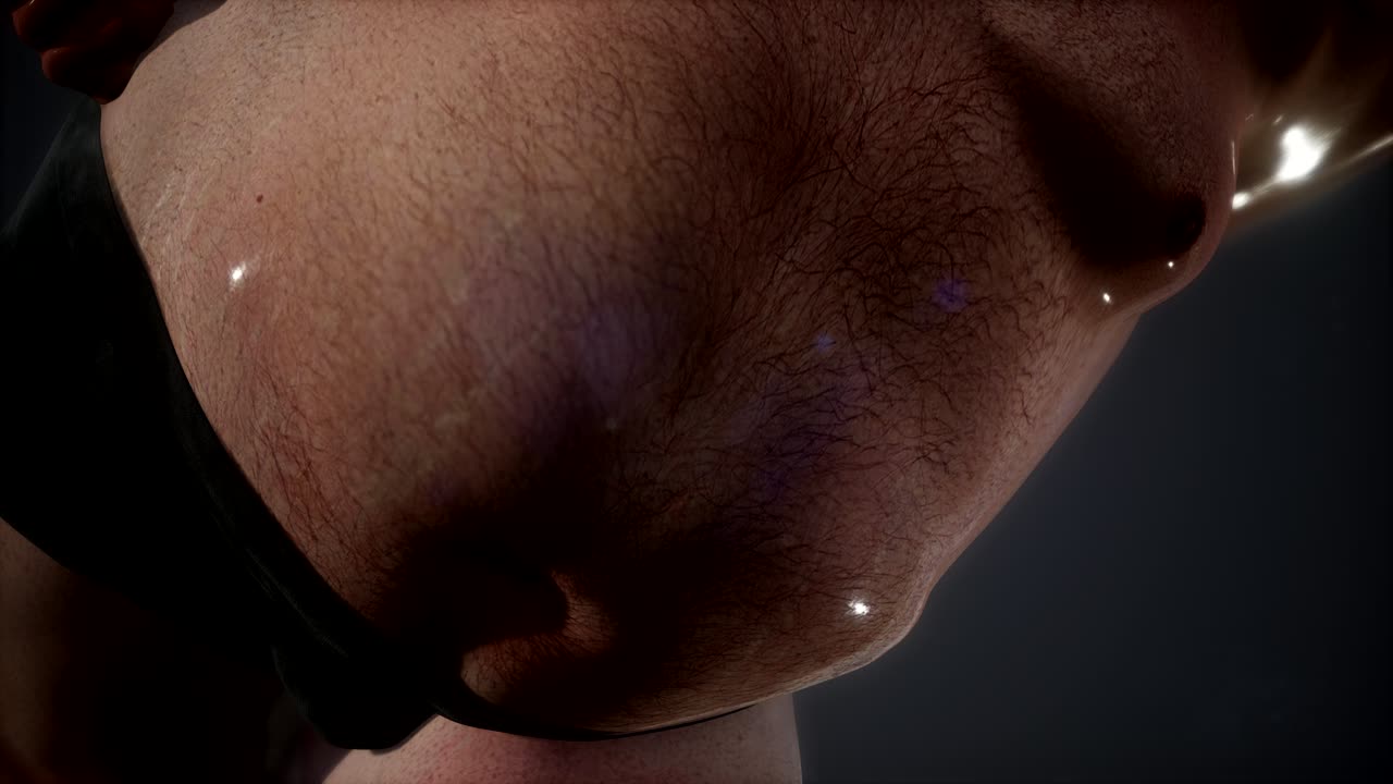 hombre gordo con una barriga grande. dieta