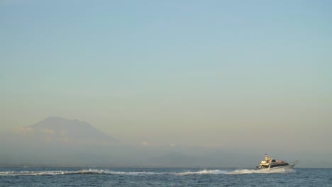 speedboat sailing on choppy water