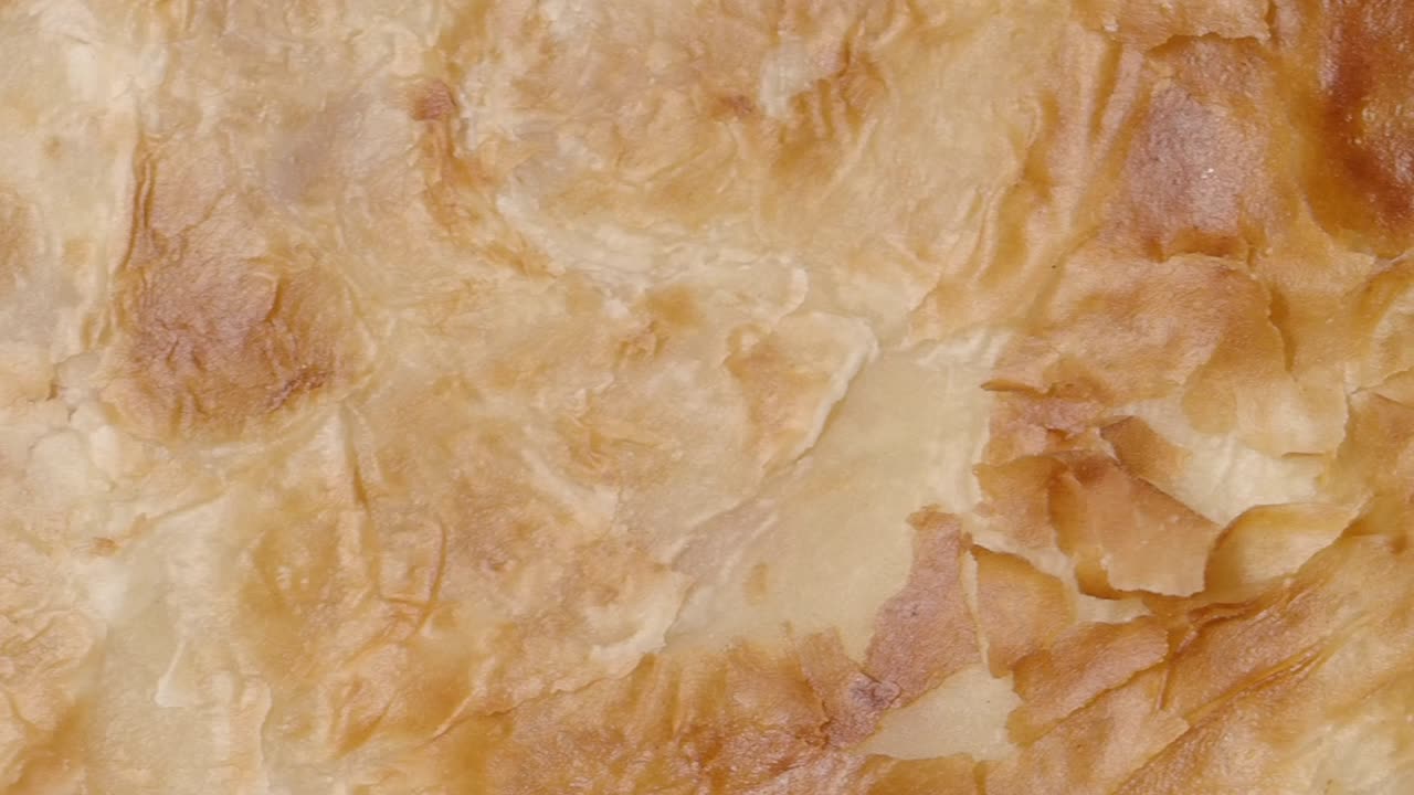 vista de cerca de la pastelería horneada