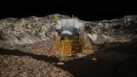 misión de aterrizaje lunar en la luna